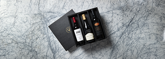 Three wines in a gift box